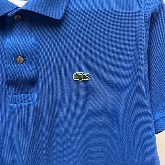 Lacoste Blue Polo Shirt Mens Sz FR 6 / US Large - Picture 3 of 13